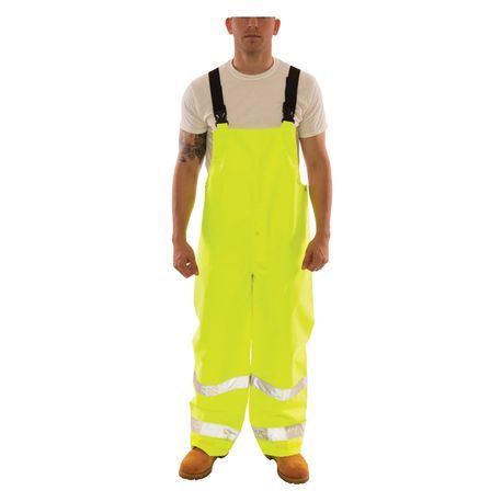 Tingley Icon™ O24122-2X 2-Piece Breathable Waterproof Bib Overall, 2XL, Fluorescent Yellow/Green, Polyester/Polyurethane, 32 in Inseam Length