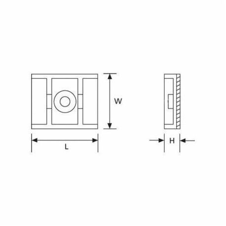 R MCNY-1250-9-C Natural TY-RAP Cable Tie Mounting Pad,2-Way,Natrl,PK100 R MCNY-1250-9-C Natural TY-RAP Cable Tie Mounting Pad,2-Way,Natrl,PK100