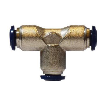 Midland Industries 20028N Union Tee, Tee, 1/4 in, Push-In End Style, Brass