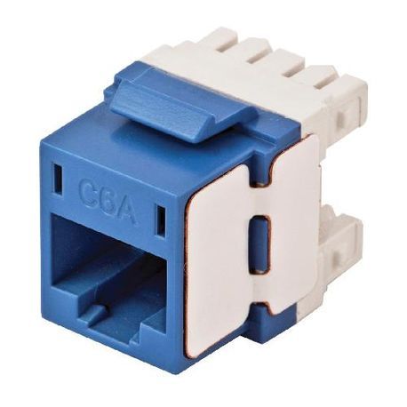 PREMISE WIRING NEXTSPEED® HJ6AB Cat 6A Universal Ascent Jack, Keystone Mounting, 1 Ports, Thermoplastic, Blue