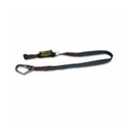 Miller® by Honeywell 933K-Z7/6FTBK Arc Rated Stretchable Shock Absorbing Lanyard With SofStop Shock-Absorber, 10 lb Load, 6 ft L, Kevlar® Line, 1 Leg, Locking Snap Hook Anchorage Connection, Choke-Off Loop/Snap Hook Harness Connection Hook