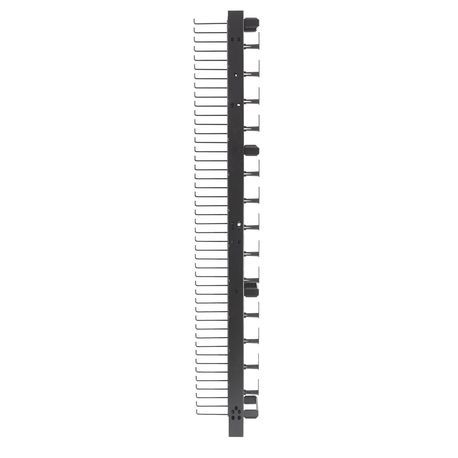 PREMISE WIRING VM620 M Series Double Sided Rack Mount Vertical Cable Manager, 84 in H x 6 in W x 21.34 in D, Steel, Black