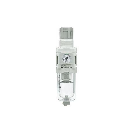 SMC® AW60-10-D AW60-D Modular Filter Regulator, 1 in Port, 0.05 to 0.85 MPa Pressure, Polycarbonate Bowl