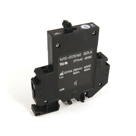 Rockwell Automation 1492-GS Miniature Circuit Breaker, 1-pole, 10.0 A, Optional Auxiliary Contact: Normally Open