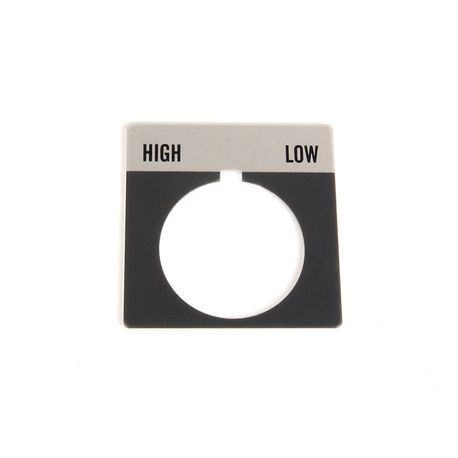 Rockwell Automation 800T Legend Plate,StandardHIGH-LOW, Package Quantity 1 ,Gray