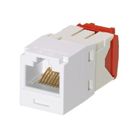 Panduit® CJ5E88TGWH RJ45 Universal Unshielded UTP Jack Module, Cat 5e/Mini-Com® Module, Surface Mounting, 1 Ports, ABS