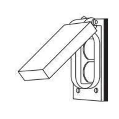 Killark® FCLA FZ/FCL-GF/FST Device Box Cover, 4.483 in L x 2-13/16 in W, Duplex Receptacle Cover, Cast Aluminum