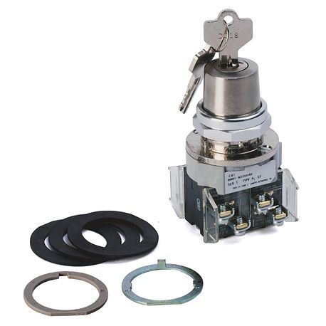 Rockwell Automation 800T-N31KF4B Non-Illuminated Twist/Key Release Switch, 30.5 mm, Cylindrical Lock Operator