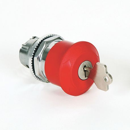 Rockwell Automation 800T-TFXK6A Non-Illuminated Twist/Key Release Switch, 45 mm, 1NO-1NC Contact Configuration, Key Operator