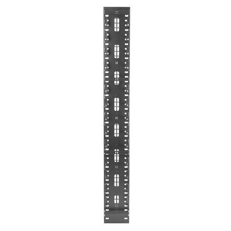 PREMISE WIRING VM620 M Series Double Sided Rack Mount Vertical Cable Manager, 84 in H x 6 in W x 21.34 in D, Steel, Black