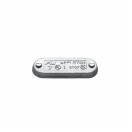 Appleton® Wedge-Lok™ 170F Blank Clip Cover, 1/2 in Hub, For Use With: Form 7™ UNILETS™ Conduit Outlet Body, Cast Grayloy Iron, Triple Coated