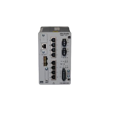 Rockwell Automation 1783-MMS10AR Stratix® 5800 Switch, Modular Base, 8 Copper 100/1000 Ports, 2 SFP 100/1000 Slots, Layer 3 FW, Advanced Features