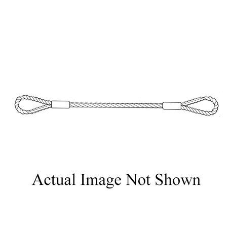 DD Sling & Supply 19F0375X10EDE Mechanical Wire Rope Sling With Sliding Choker Hook, 3/8 in Wire Rope Diameter, 10 ft L, 1.4 ton Vertical Hitch Capacity, Eye End Style
