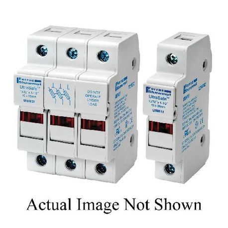 Ferraz Shawmut UltraSafe™ USCC4I Modular Fuse Holder With Visual Indicator, 600 VAC/VDC, 30 A, 14 to 6 AWG Wire, 4 Pole