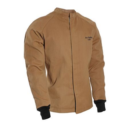 ArcGuard® C04KDQE032X32 Arc Flash Coat, 2XL, Caramel, DuPont™ Nomex®/Kevlar®, 49 to 53 in Chest, Resists: Flame, ASTM F1506, CAT 4, CSA Z462, NFPA 70E, OSHA 1910.269