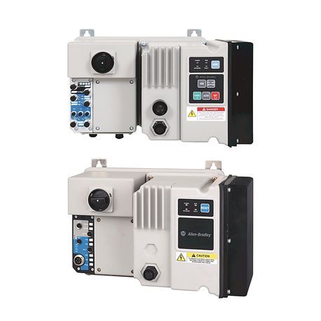 Allen-Bradley 284D-FVD2P3Z-10-CR-3-SB-OC ArmorStart VFD Safety, DeviceNet, 24V DC, IP67/NEMA 4 Watertight Encl, 10 A Rated Device, 2.3 A at 0.75 kW or 1 Hp, Cndt Entrance with Mot or Cable, Sensorless Vect Ctrl and V/Hz, Hnd Off Auto Sel Kypd w/ Jog