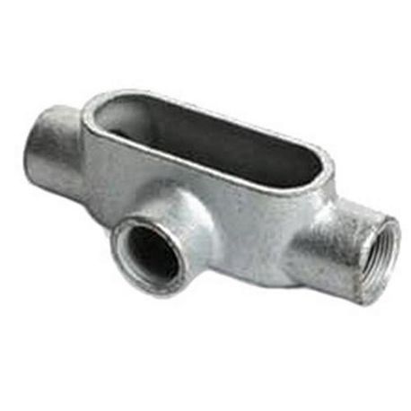 O-Z/Gedney T77 Type T Conduit Outlet Body, 2-1/2 in Hub, 7 Form, 102 cu-in Capacity, Iron, Zinc Plated