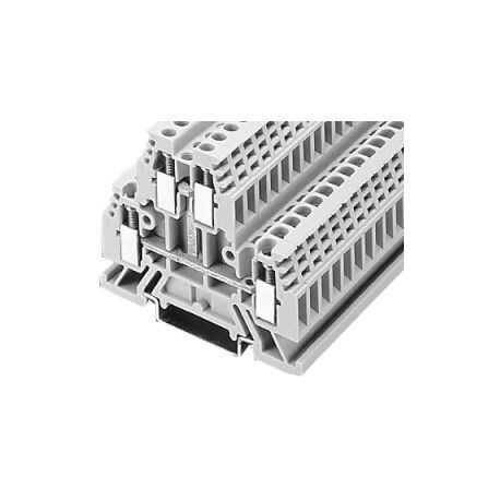 Rockwell Automation 1492-W IEC Terminal Block, Two-Circuit Feed-Through Block, 4 mm (# 22 AWG - # 10 AWG) or 2.5 mm (# 22 AWG - # 12 AWG), 4 Connection points, Gray (Standard),
