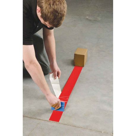 Brady® ToughStripe® 104343 Non-Reflective Floor Marking Tape, 100 ft L x 3 in W, Red, B-514 Polyester