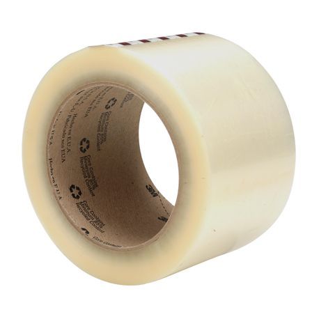 Scotch® 7100244501 371 Medium Duty Tape, 109 yd L 2.83 in W, 1.8 mil THK, Polypropylene Film Backing, Clear