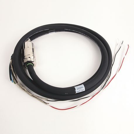 Allen-Bradley 2090-XXNPMP-14S30 Cable, Non Flexible, Power, 600V, Motor End Bayonet Connector Drive End Flying Leads, 30 m Length, 14 AWG Conductor, BLK Jacket, Ind Grade Thermoplastic Elastomer Jacket, Motor, UL Registered to AWM Requirements