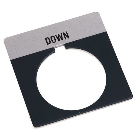 Rockwell Automation 800T Legend Plate,StandardDOWN, Package Quantity 1 ,Gray