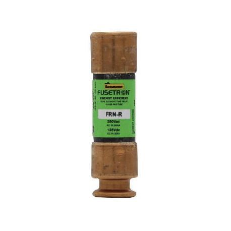 Bussmann Fusetron™ FRN-R-12 Current Limiting Time Delay Fuse, 12 A, 250 VAC/125 VDC, 200/20 kA Interrupt, Class: RK5, Cylindrical Body