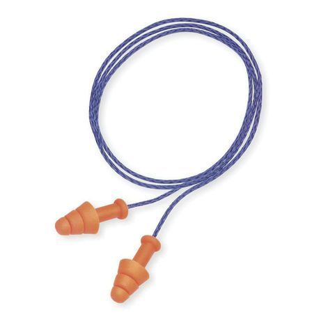 Howard Leight by Honeywell SMF-30 SmartFit® Corded Multi-Use Earplug, 25 dB Noise Reduction, Triple Flange Shape, Specifications Met: ANSI S3.19-1974, ANSI S12.6/1997, Reusable