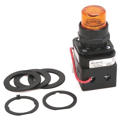Allen-Bradley 800H-QRTH2AAR 800H PB, 30mm Pilot Light, Full Voltage ...