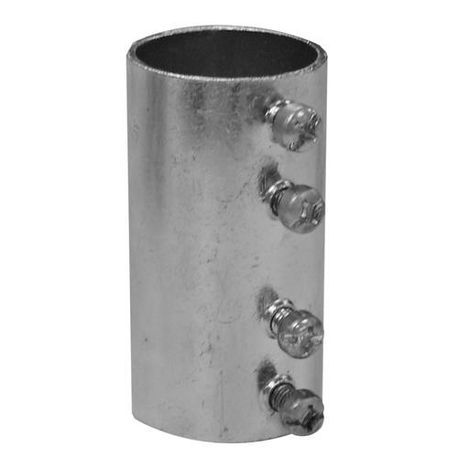 Appleton® ETP™ 5400S 5000S Set Screw Coupling, 4 in, For Use With EMT Conduit, Steel, Zinc Plated