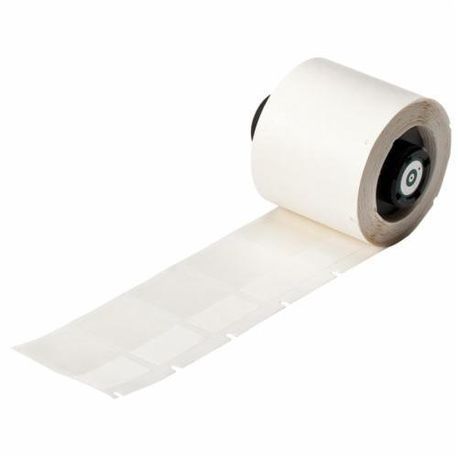 Brady® PTL-31-427 Self-Laminating Printer Label, 1-1/2 in L x 1 in W, White/Translucent Legend/Background, Vinyl