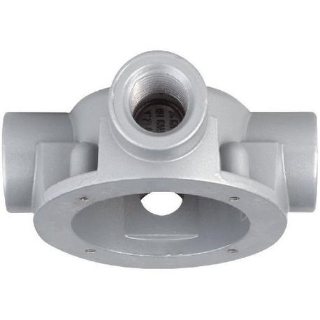 Killark® VGX-2 Splice Box, For Use With: V Series Lighting Fixtures, Specifications: 150 to 300 W Lamp, 3/4 in Hub, 18 cu-in Volume, Aluminum, Gray