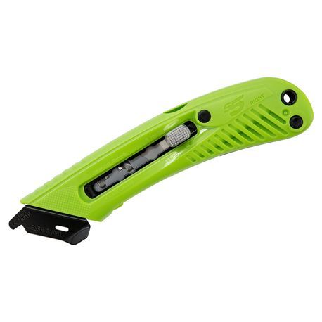 Pacific Handy Cutter™ S5R Heavy Duty Safety Knife, 0.74 in W Utility Blade, Quick-Change, Carbon Steel Blade, 1 Blades Included, 6.12 in OAL