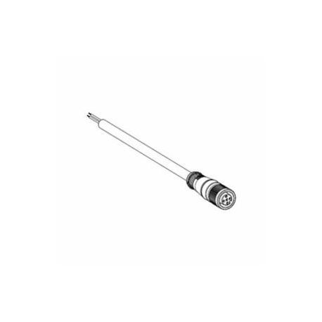 Brad® Micro-Change® 120065-0129 Single End Cordset, M12x1 Connector, Female x Pigtail Connector, 2 m Cable Length, 3 Pole, 1 Keyway