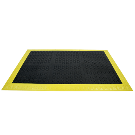 Safe-Flex A1BZ3 Tile, 96 in L x 36 in W x 1 in THK, PVC, Diamond Surface Pattern