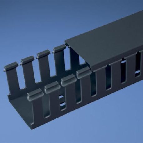 Panduit® Panduct® G4X4BL6 Type G Wide Slotted Wall Wiring Duct, 0.31 in Slot, 4-1/4 in W x 4 in D, Lead-Free PVC