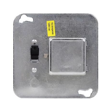 Bussmann Fusetron™ SSY Square Box Cover Unit, 15 A, 125 VAC, For Use With SA Adapter and S or SL Type Fuse, Edison Base Plug Fuses