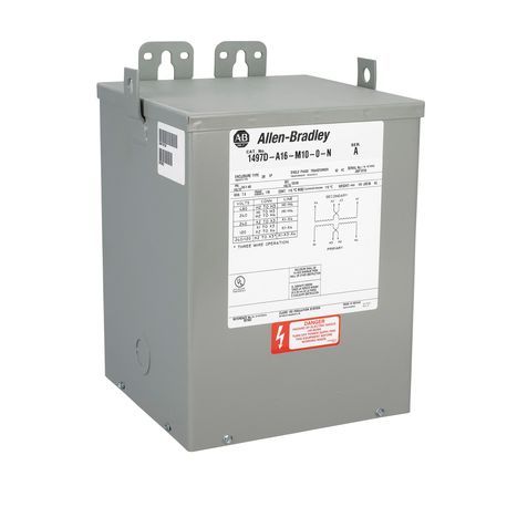 Rockwell Automation 1497D-A15-M10-0-N Control Circuit Transformer, 240/480 VAC Primary, 5 VA Power, 60 Hz Primary Frequency