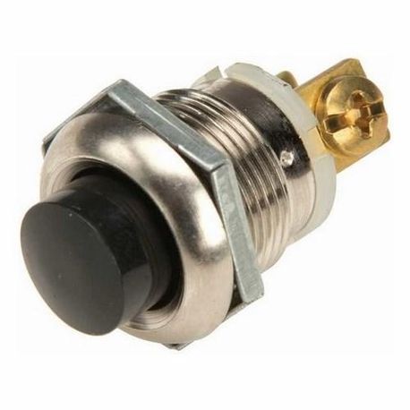 Edwards Signaling™ 695-B 600 Low Voltage Non-Illuminated Pushbutton, 16 mm, 1NO Contact Configuration, Round Extended Operator, Black