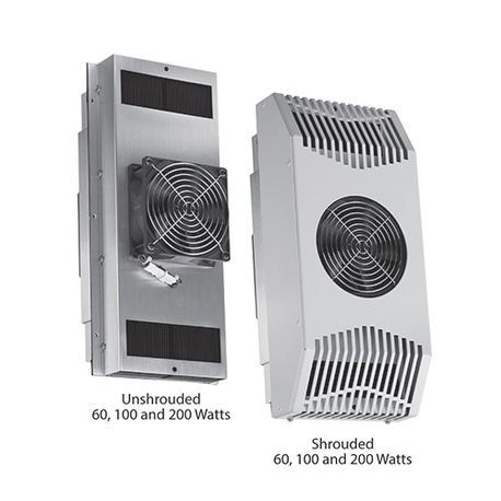 Hoffman TE121024011 MCLT Thermoelectric Cooler With Stainless Steel Shrouded, 24 VDC, 8.5 A