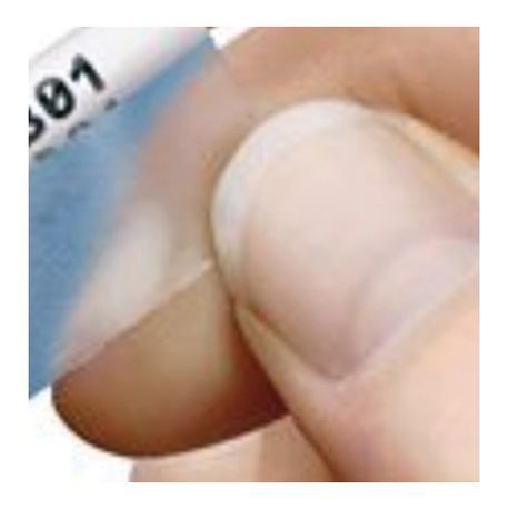 Panduit® S100X125VAC Self-Laminating Label Cassette, 1 in W, White Legend/Background, Vinyl