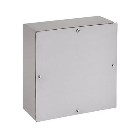 nVent HOFFMAN ASE10X10X6SSNK A90S4 Wall Mount Enclosure, 10 in L x 10 in W x 6 in D, NEMA 3/3R/4/4X/12, 304 Stainless Steel