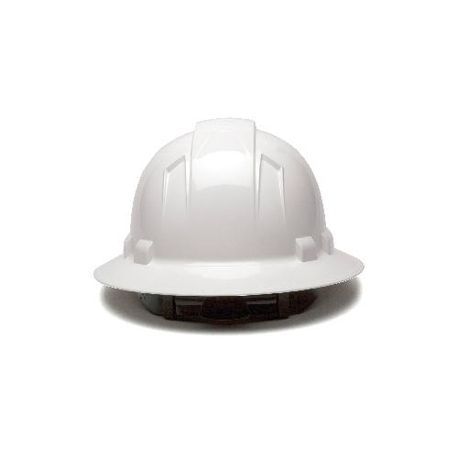 Ridgeline® HP54110 Full Brim Standard Hard Hat, High Density Polyethylene, 4-Point Suspension, ANSI Electrical Class Rating: Class C/E/G, ANSI Impact Rating: Type 1, Ratchet Adjustment