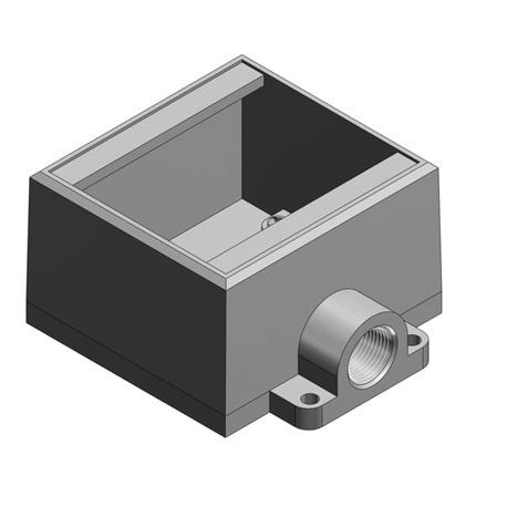 T&B® FD22-TB Deep Cast Device Box With Gasketed Cover, Iron, 2 Gangs, 2 Outlets