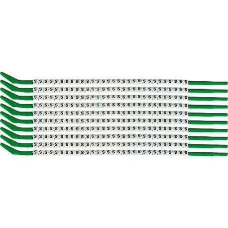 Brady® SCN09-S Clip Sleeve™ Pre-Printed Wire Marking Sleeve, 0.098 to 0.11 in Wire, Nylon, S Legend