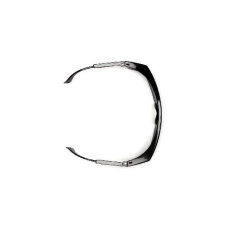 Pyramex® SB420S Integra® Single Lens Safety Glasses, Scratch-Resistant Lens Coating, Gray Lens, Black Frame, Nylon 6.6 Frame, Polycarbonate Lens, Specifications Met: ANSI Z87.1