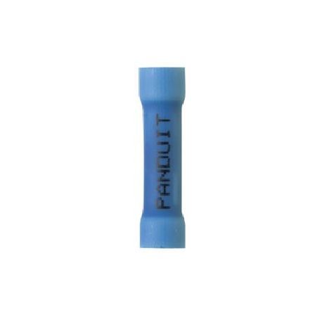 Panduit® Pan-Term® BSV14X-L Insulated Butt Splice, 16 to 14 AWG Conductor, 1.04 in L, Brazed Seam Barrel, Copper, Blue