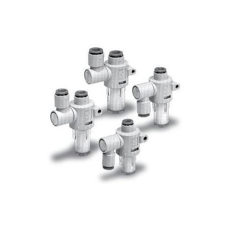 SMC® ZFB201-07 ZF Air Suction Filter, 1/4 in Port, 1.06 cfm Flow Rate, 0.5 MPa Pressure, 30 um Filter