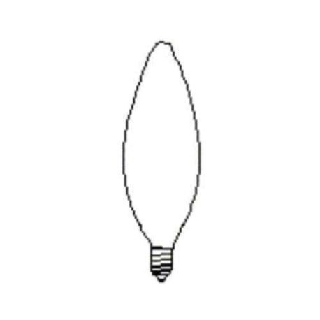 Sylvania 25B10C/BL/2PK-120V/13452 Decorative Incandescent Lamp, 25 W Wattage, Candelabra Lamp Base, Incandescent Lamp, B10 Shape, 175 Lumens