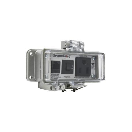 GracePort P-R2-F4R3 PANEL INTERFACE CONNECTOR WITH RJ45, PMH, UL TYPE 12, SIMPLEX OUTLET, 3 AMP CB